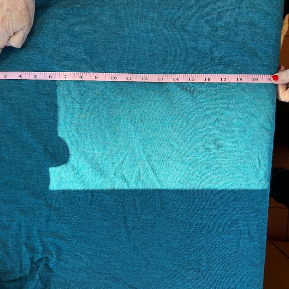 Talbots Peacock 100%Merino Wool blue Jewel-neck sweater, ¾ sleeves - Picture 6 of 6